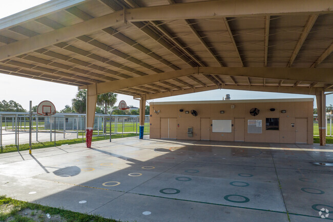 G. Weaver Hipps Elementary School in Fort Myers has covered outdoor play areas.