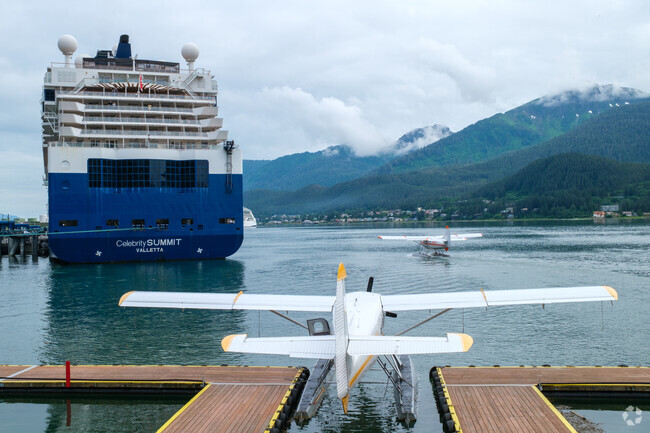 Seaplanes and cruise ships are a common summer sight in for many residents in Juneau, Alaska.