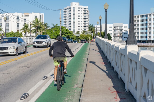 Many bike enthusiasts use the Venetian Island causeway to exercise.