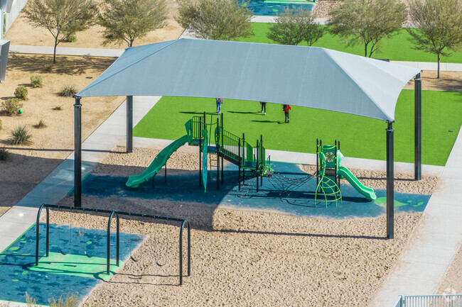 Children can exercise outdoors on the playground at Las Brisas Academy in Goodyear.