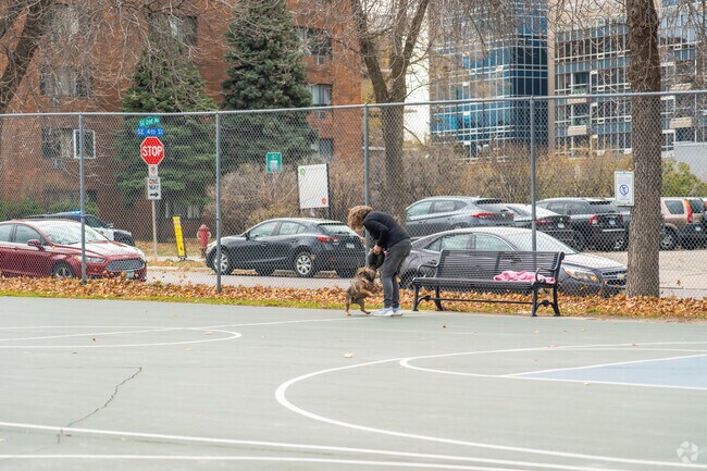 Holmes Park provides amenities such as basketball courts, tennis, and playgrounds.