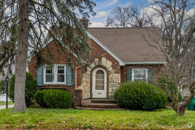 Picturesque Tudor style homes are nestled in the neighborhoods of West Peoria.
