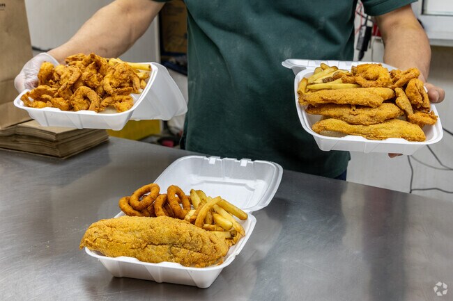 Serving a wide variety of entree's JJ Fish and Chicken can feed the entire Northern Hills family