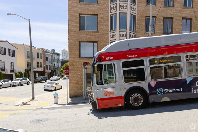 Bus stops are spread across Cow Hollow making it easy to access the rest of San Francisco.