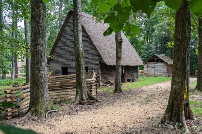 Seen here are some of the homes used by early Hernicus settlers in Bermuda Hundred.