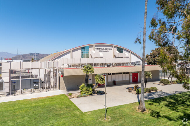 Rio Mesa High School features a large gym perfect for playing basketball.