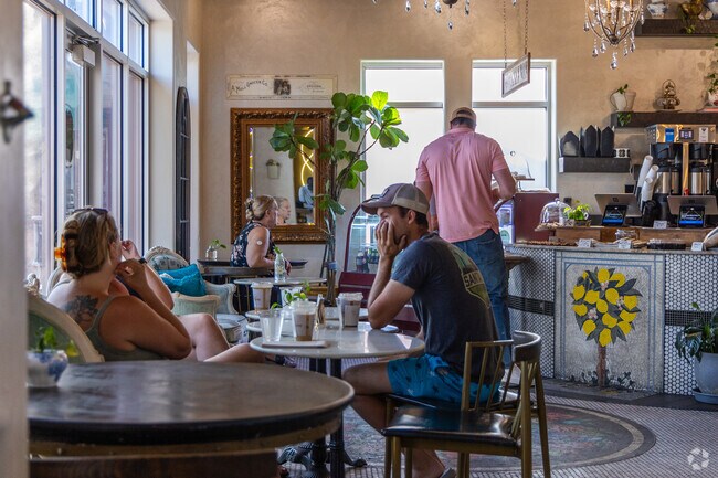 Feel Love Coffee is next to Santa Clara Heights offering breakfast and an attached yoga studio.