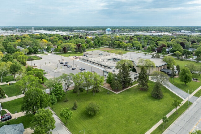 St. Joseph Elementary School in Wauwatosa, WI is surrounded by single family homes.