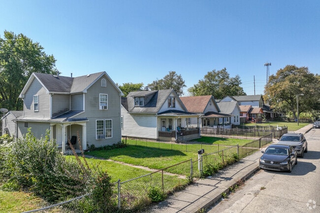 Rows of single-family homes line the streets of Haughville, Indianapolis.