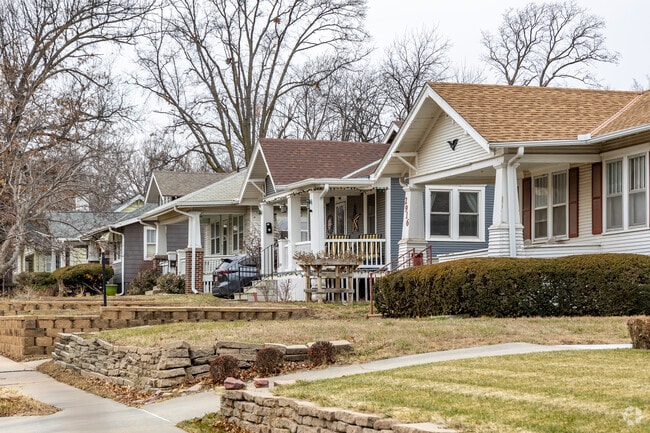 Charming front porches are a common feature of homes in Antelope Park.