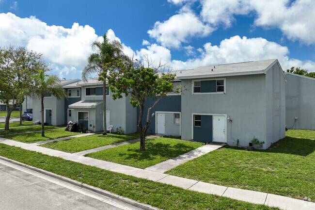 Townhouses in Riviera Beach neighborhood.