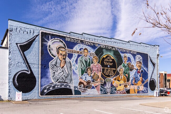 Bristol celebrates its country music roots with murals, museums and live country music.