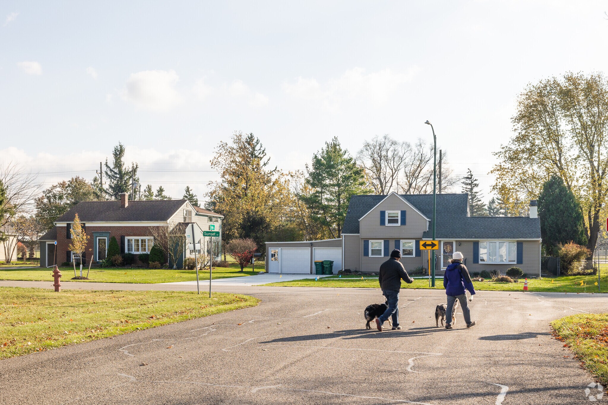 The friendly neighborhood of Harris Hill is a safe place to go on a daily walk.