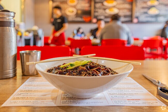 Try the delicious Koreanized Chinese noodles at Chai Lan Restaurant.