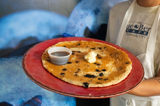 The Blueberry Cafe, in Bellbrook, is known for its tasty fruit-filled pancakes.