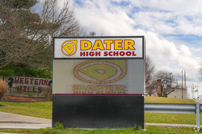 Gilbert A. Dater High School entrance signage.