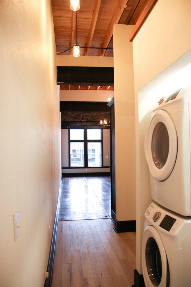 Full size washer and dryer.