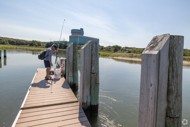 The Wading River Boat Ramp in East Shoreham is a place to fish with its pier and tide current.