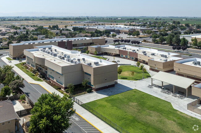 A view of Creekside Junior High School in Los Banos.