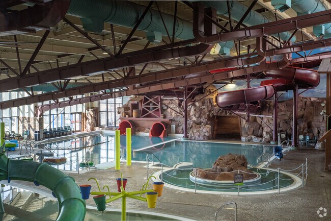 Apex Center has a pool for laps and a water park.