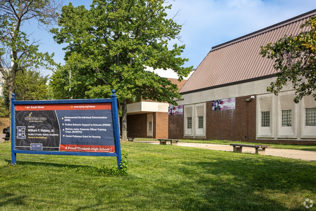 Admiral William F. Halsey Jr. Health & Public Safety Academy, located in Bayway, Elizabeth, NJ.