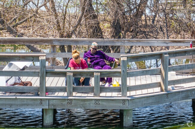 K-96 Fishing lake is a popular place to catch up with friends while fishing in Matlock Heights.