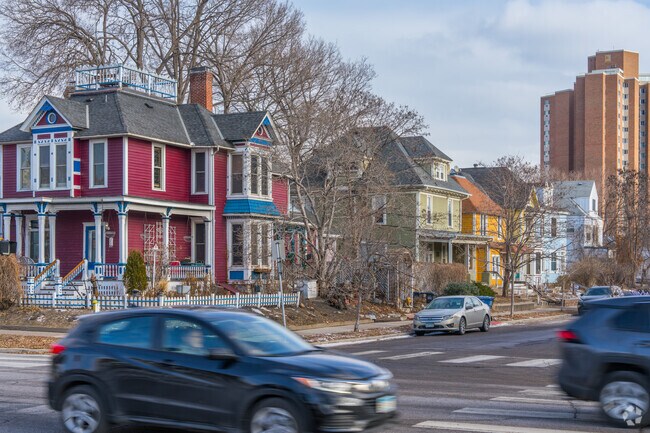 A row of houses in Elliot Park.