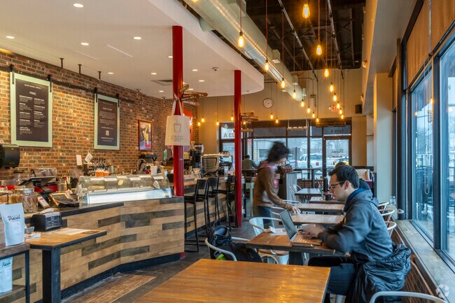 Black Diesel Coffee is a short walk from Yost and offers specialty coffee and Danishes.