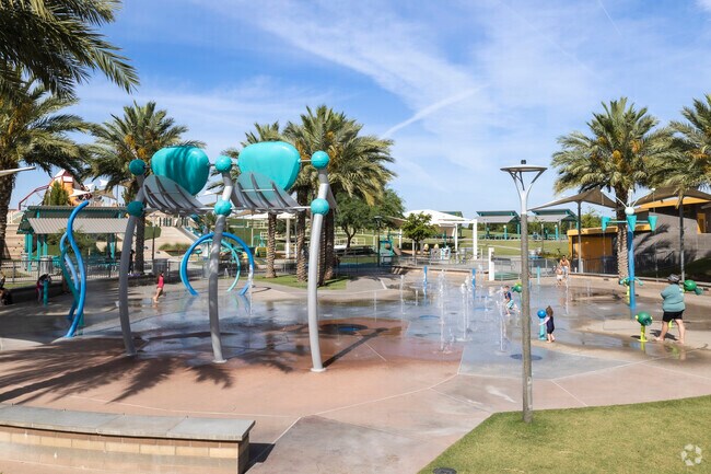 Gilbert Regional Park in South Gilbert features a large splash pad to keep cool.
