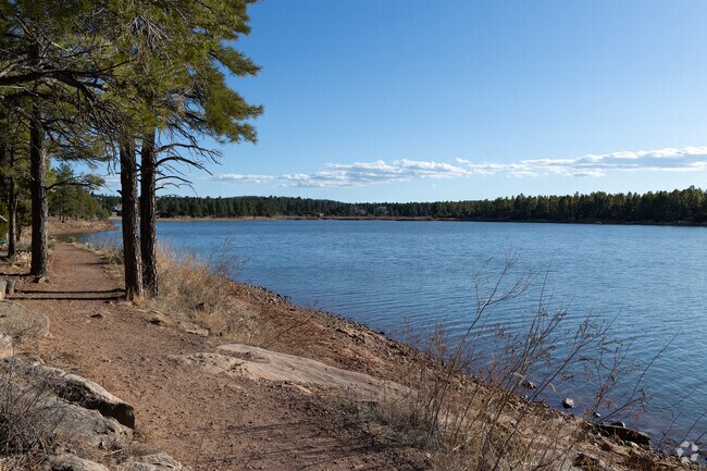 Fool Hollow Lake attracts tourists to Show Low for fishing and camping in the summer.