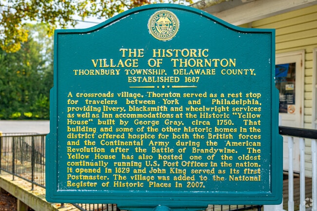 At the center of Thornbury Township is the the Historic Village of Thornton.