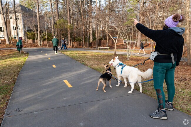 The Walnut Creek Trail follows Walnut Creek across southern Raleigh, NC. in the Garner Road neighborhood.