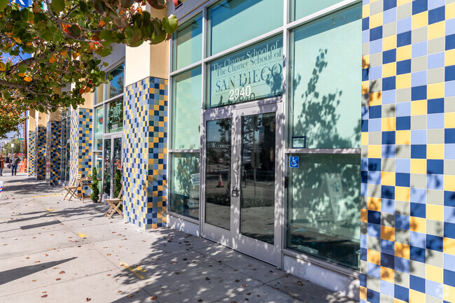 A look at the entrance to The Charter School of San Diego.