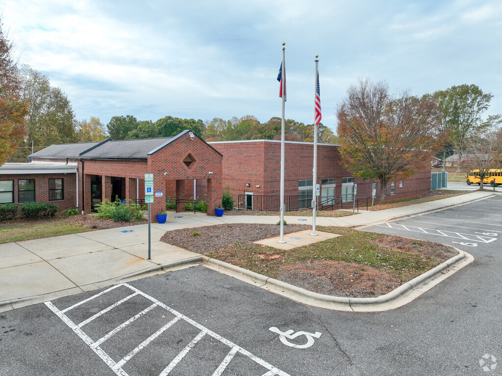 The entrance to Troutman Middle School.