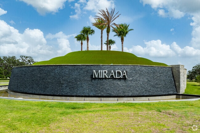 Mirada welcomes residents with grand fountains and lush landscaping.