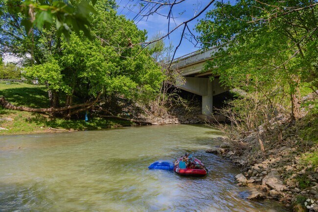 Couples love to float down the Red River at Robert Clark Park in Clarksville.
