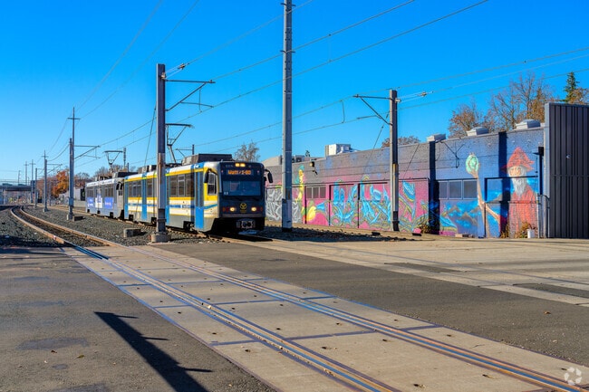 The train tracks are a part of the new revitalization within the community.