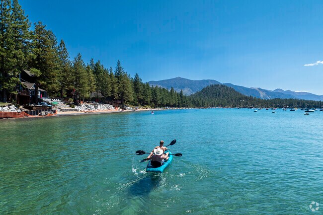 Kayaking minutes from home is just one of the many water-based activies locals in Glenbrook can partake in during summer.