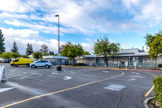Students loading zone at William Faria Elementary School in Cupertino.