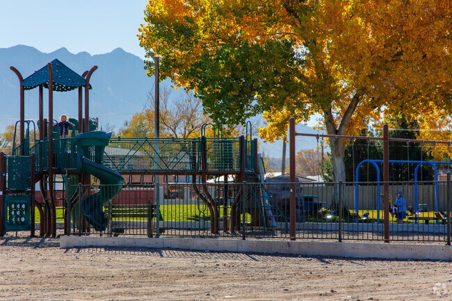 Kids enjoy the large playground at Rotary Park in Bernalillo.