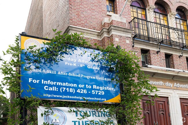 The Jackson Heights Seventh-day Adventist School shares space with the church of the same name.