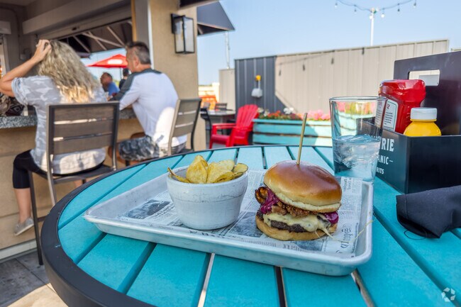 Enjoy the "Bleu Berry" burger at MC's Tap House in Lino Lakes.