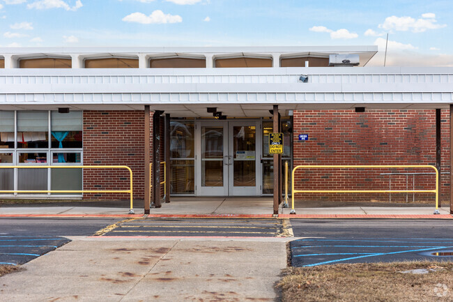 Students are welcomed with friendly faces at East Berwick Elementary School.