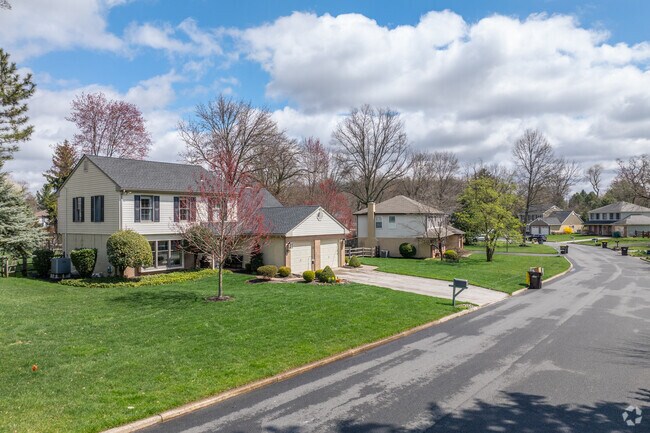 Families love the space and tranquility of Blue Bell's residential streets.