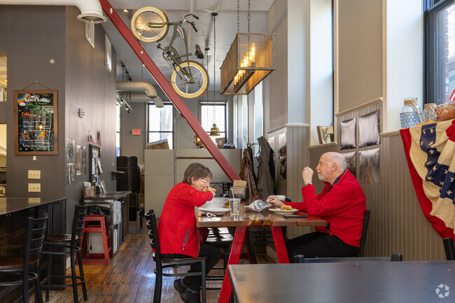 Grab some lunch at Battle Grounds Coffee Company nearby Highlands.