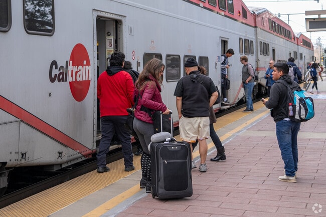 With two Caltrain stations a mile away, Adobe Meadow-Meadow Park suits tech professionals.