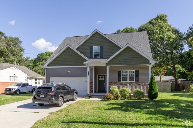 Homes in Azalea Acres include newer Craftsman style construction.
