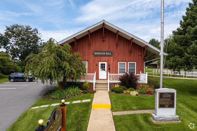 The Honey Brook Borough Hall is the center of civic activity in the area.