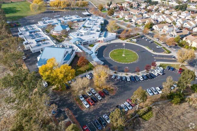 Crescent Elementary School offers a sprawling campus when viewed from above.