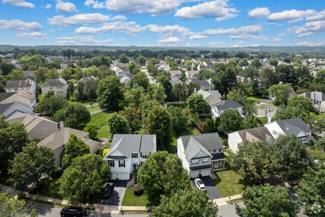In the Bradley Gardens neighborhood the houses are closer together.